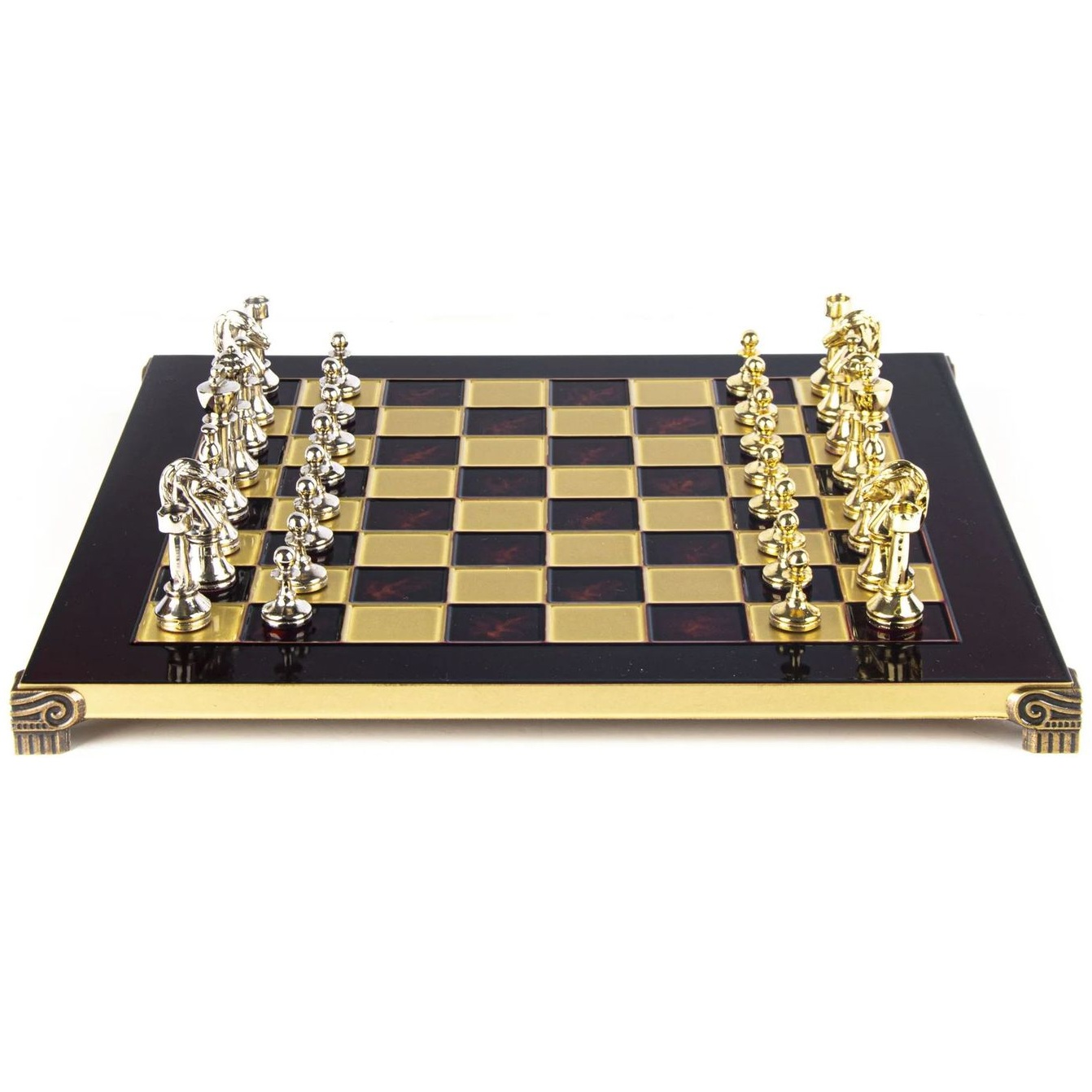 Шахматы Manopoulos Classic Metal Staunton Chess Set S34RED