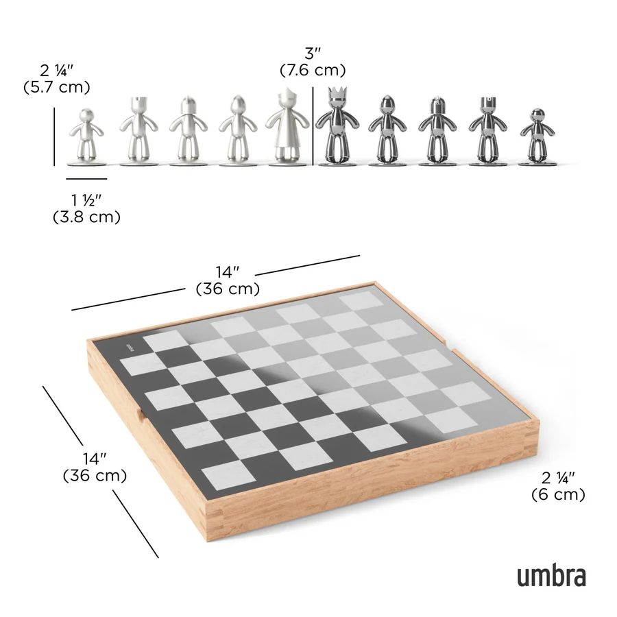 Шахматы Umbra Buddy Chess Set Natural 1005304-390