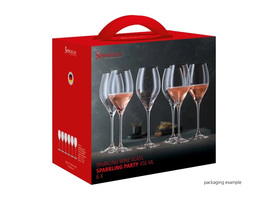 6 бокалов для шампанского Spiegelau Champagne Sparkling Party Set 4900327