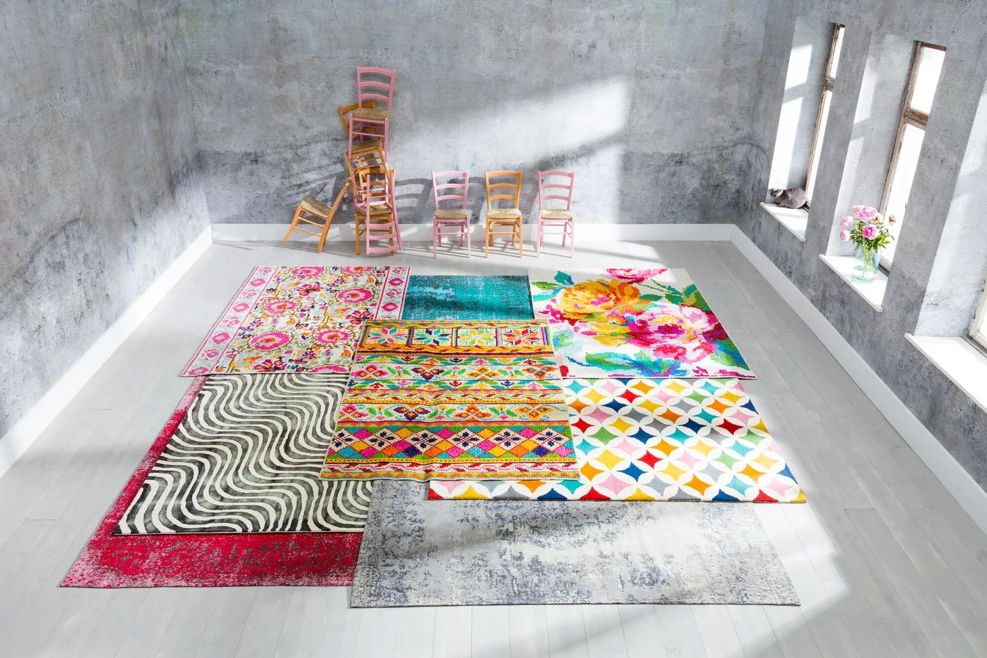 Ковер KARE Teppich Kelim Pop Grey 37360