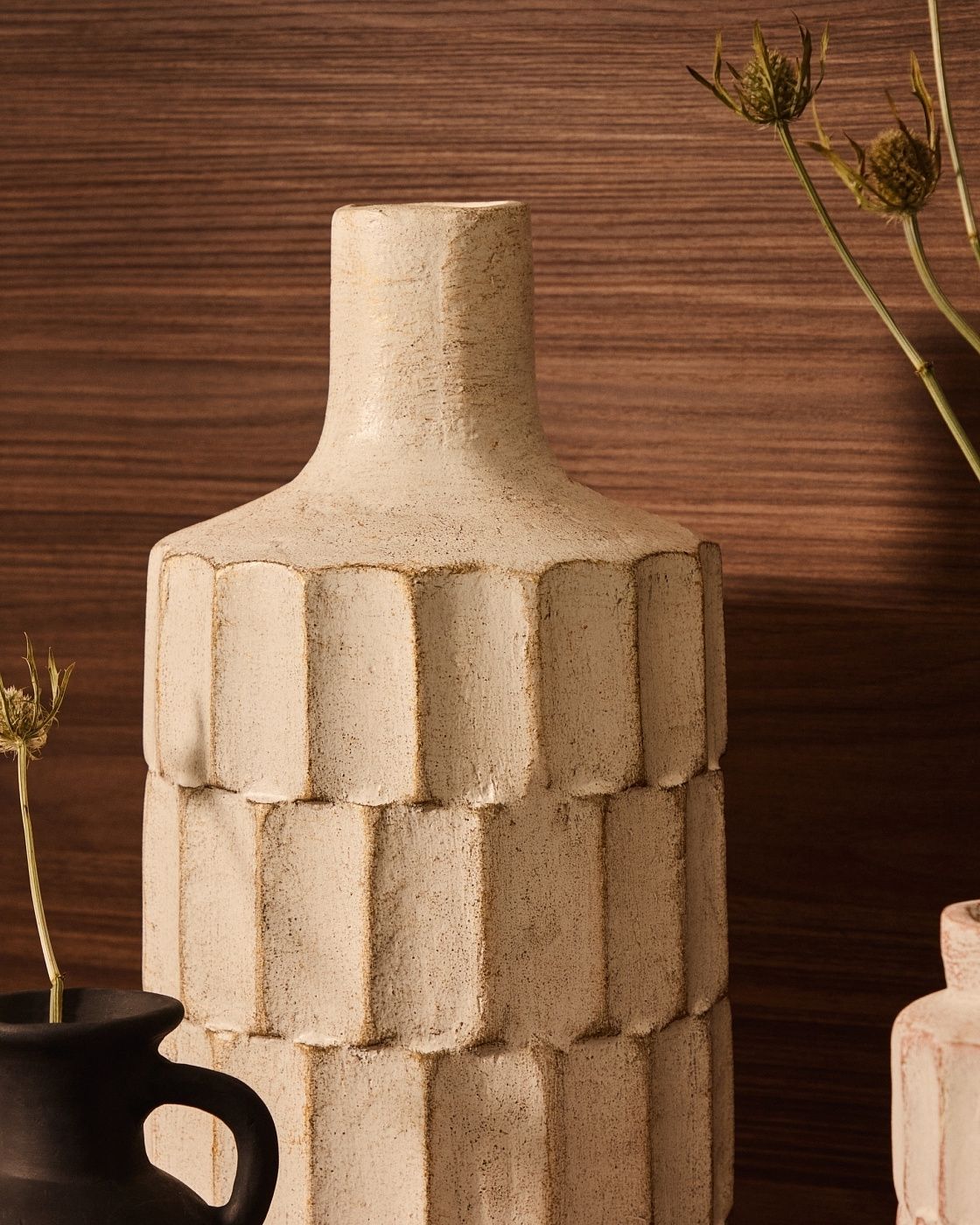 Ваза La Forma Arisa Papier-Mache White Vase LF-205527