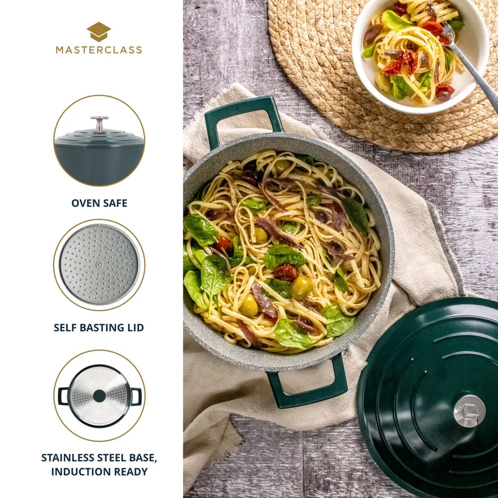 Сотейник KitchenCraft MasterClass Hunter Green Shallow Casserole Dish MCMSCRD28GRN