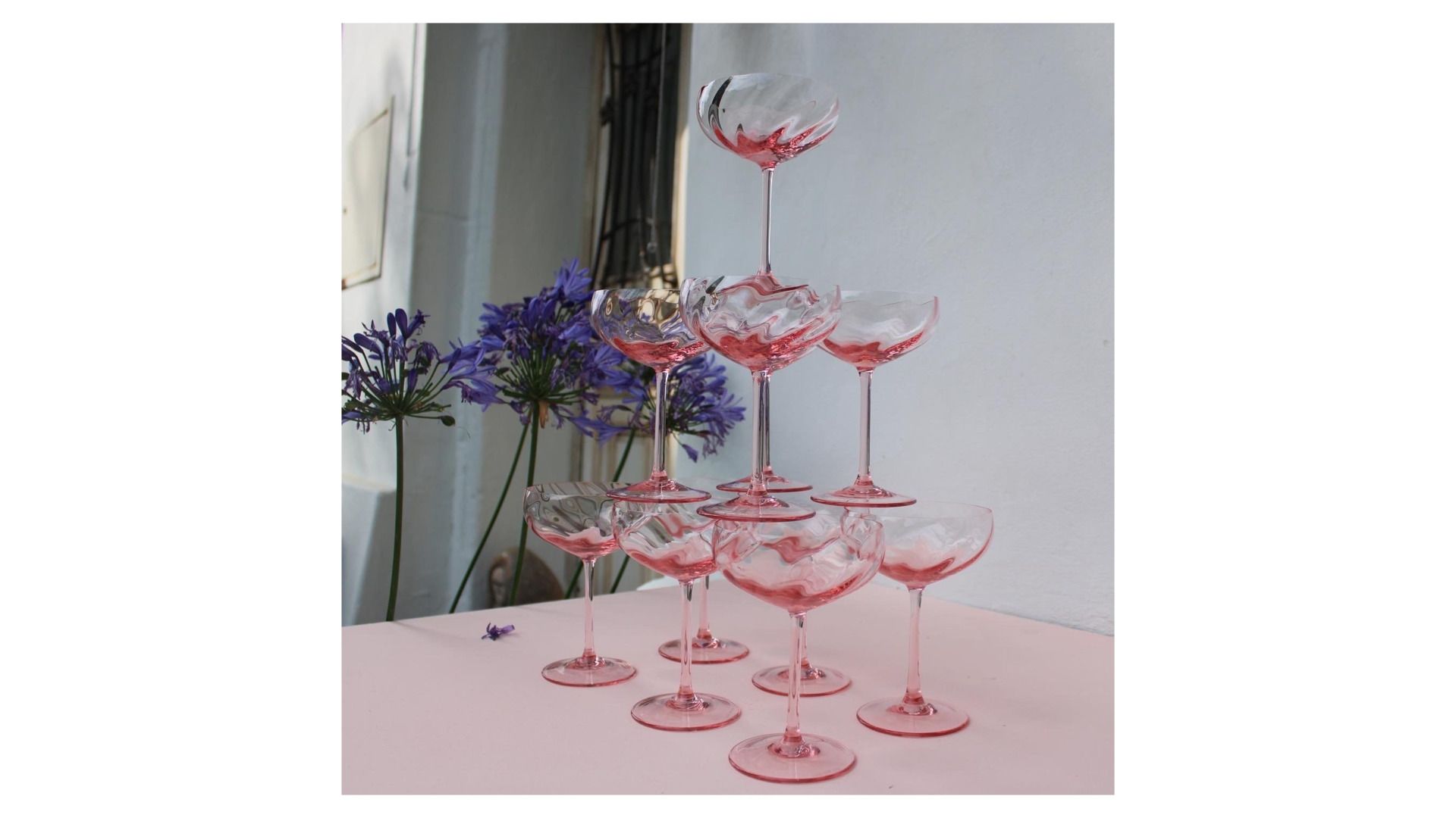 2 бокала для шампанского Anna Von Lipa Limoux Champagne Saucer Rosa Set AVL-602-50