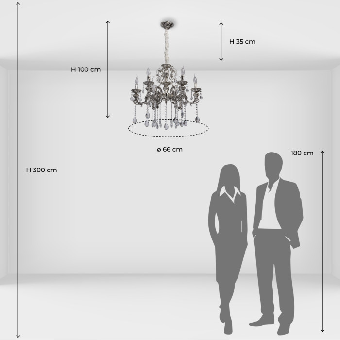 Люстра подвесная MW-Light Selena Hanging Chandelier 482013606