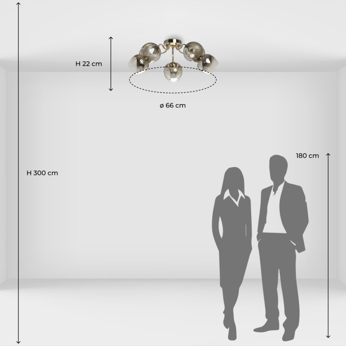 Люстра потолочная De City Alpha Ceiling Chandelier 324018105