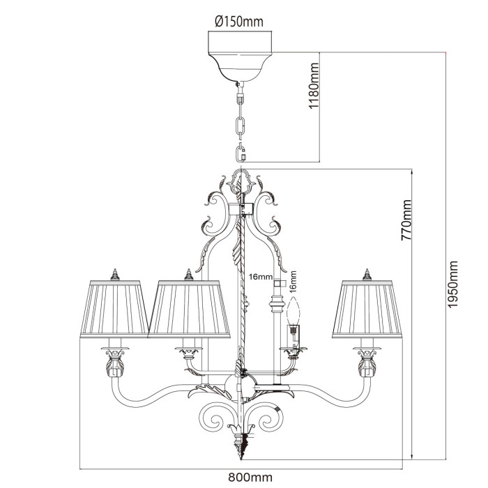 Люстра подвесная Chiaro Victoria Hanging Chandelier 401010908