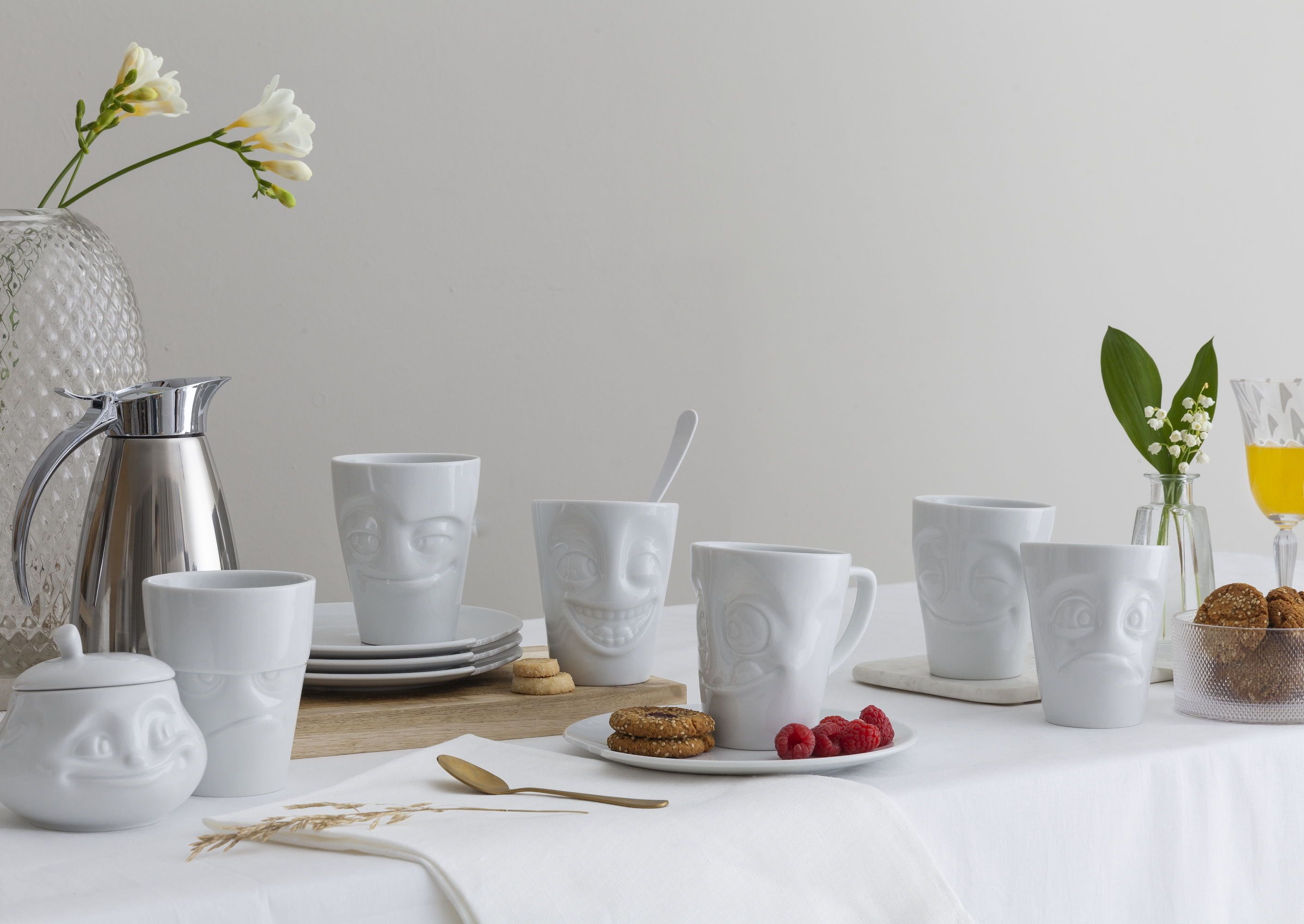 Кружка Tassen Mug with handle Grumpy white 01.81.01