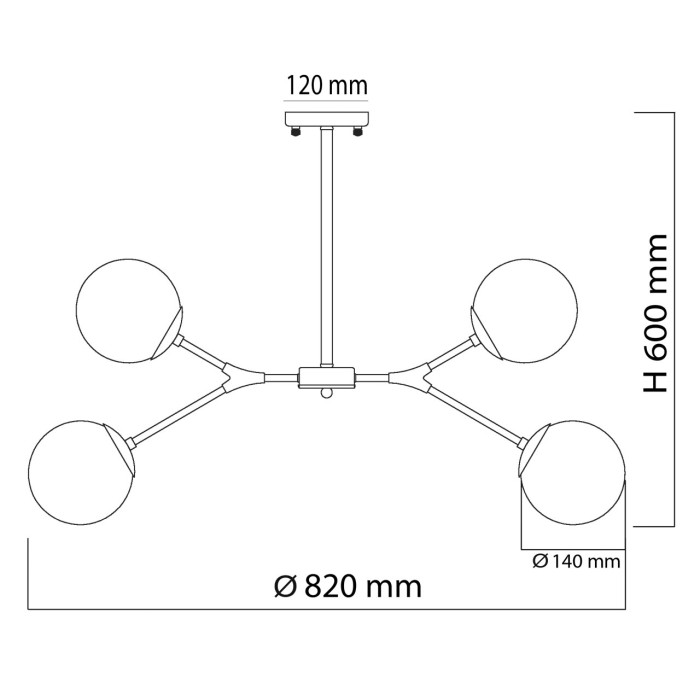 Люстра потолочная De Markt Olivia Ceiling Chandelier 306014006