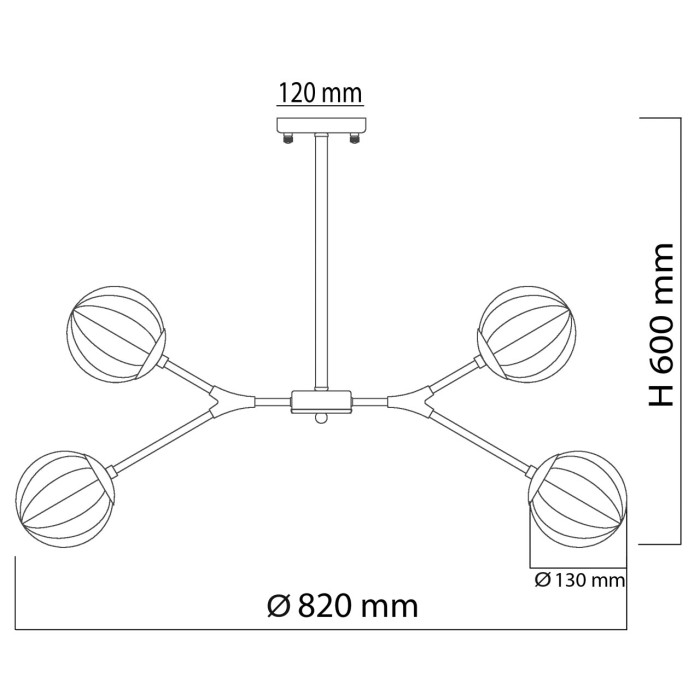 Люстра потолочная De Markt Hamburg Ceiling Chandelier 605016206