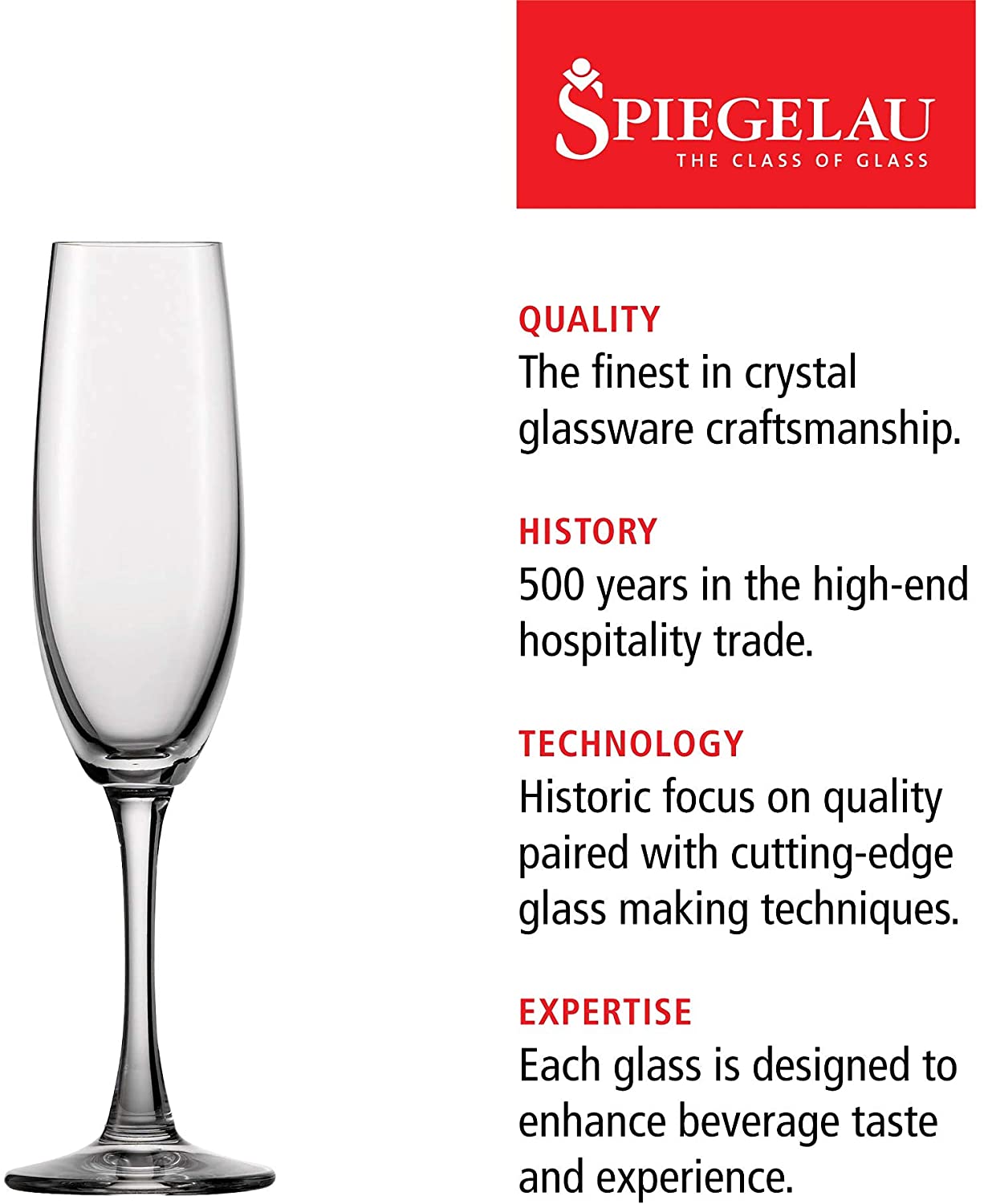 4 бокала для шампанского Spiegelau Winelovers Champagne Flute Set 4090187