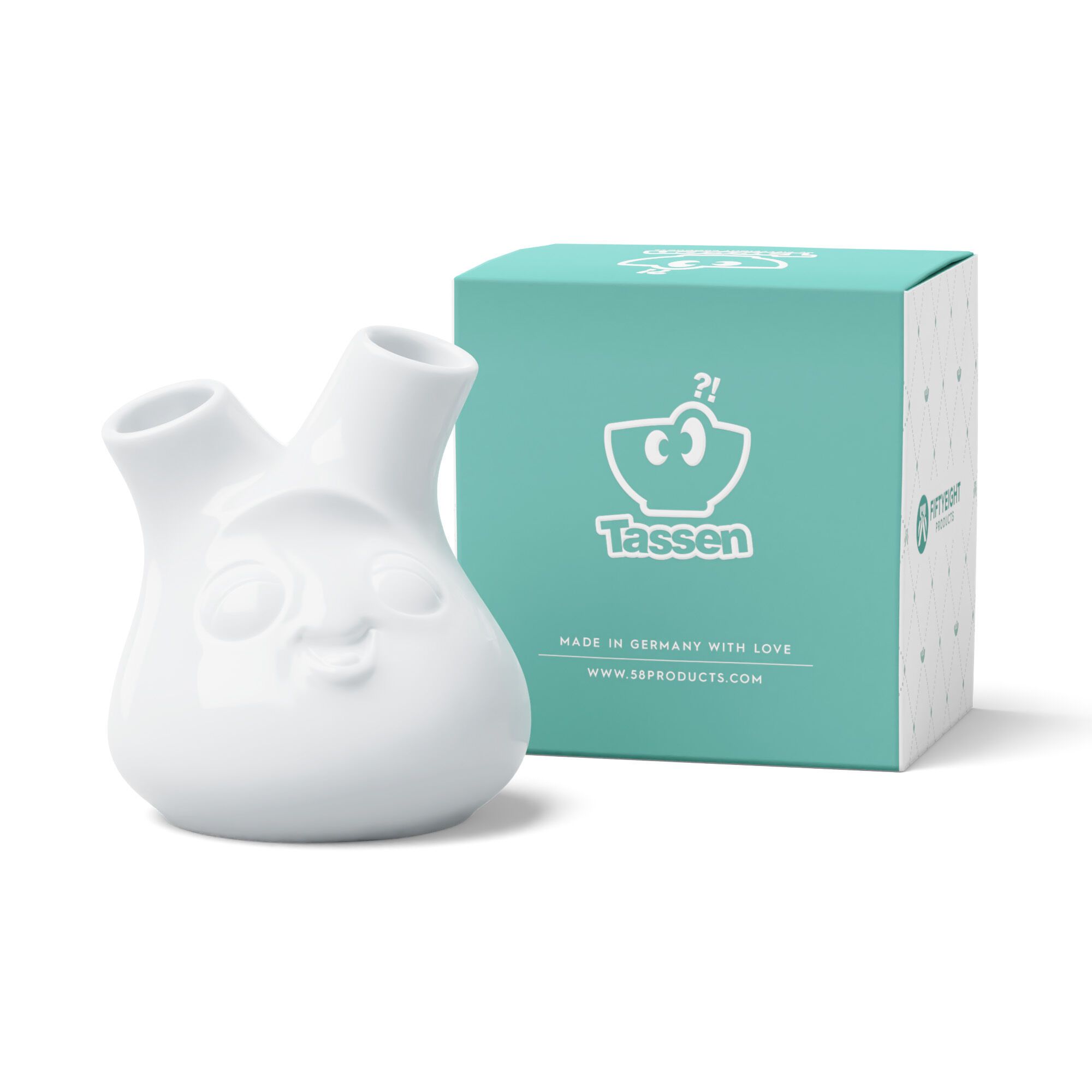 Ваза Tassen Small Vase Cheeky (2 outlets) white 01.94.01