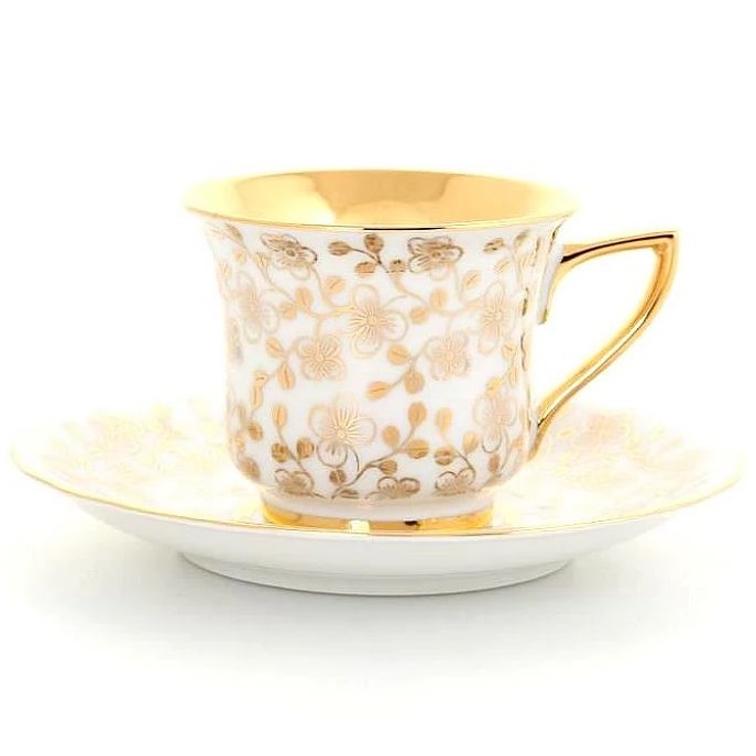 Чашка с блюдцем Leander Windsor Zlaté Květiny 13120413-0341
