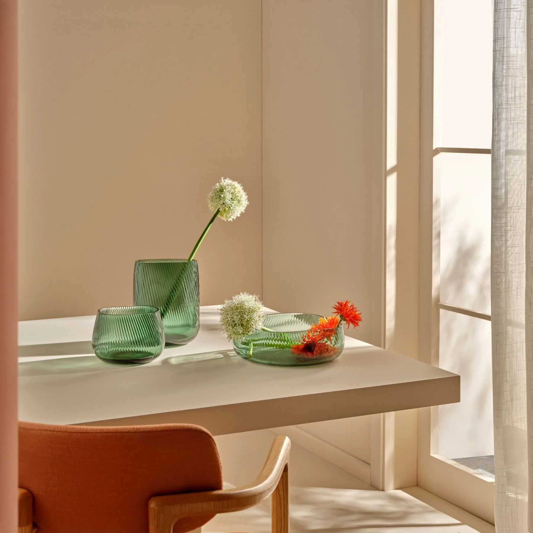 Ваза Nude Glass Opti Medium Green 1107352