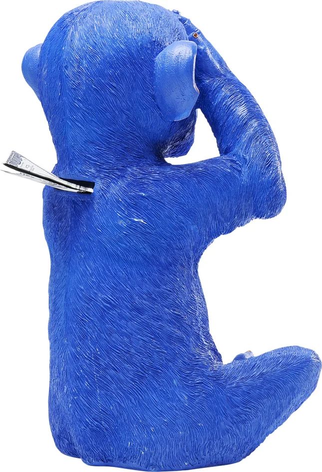 Копилка KARE Spardose Monkey Mizaru Blau 60792