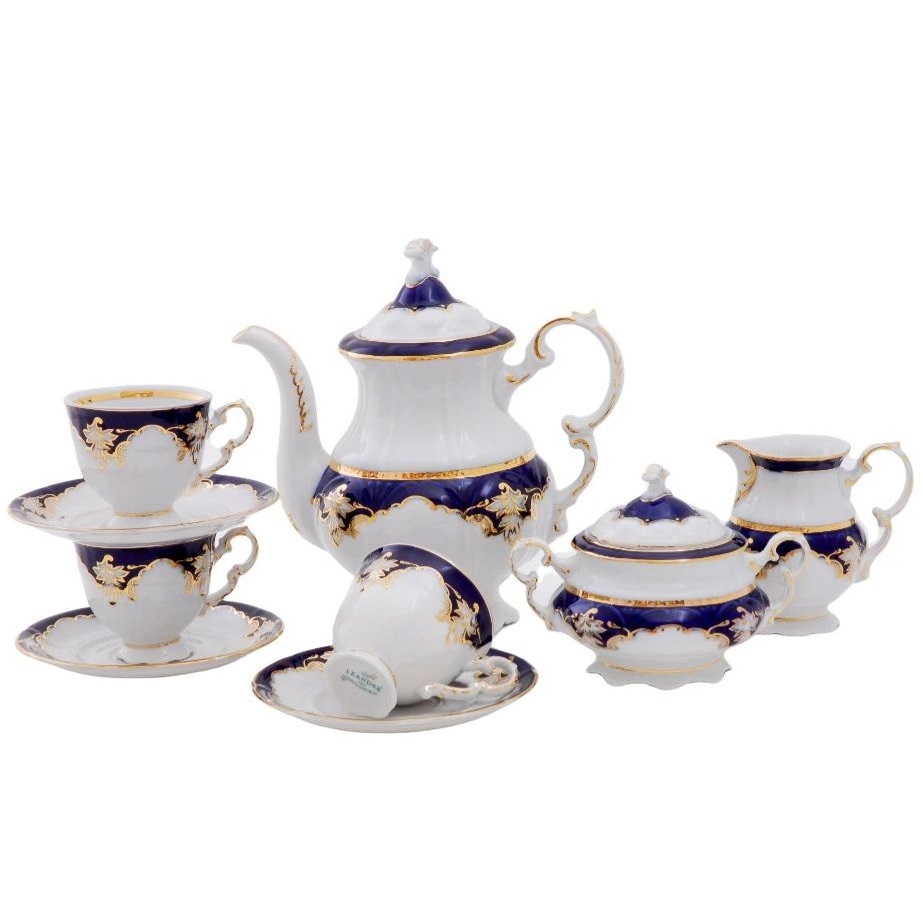 Кофейный сервиз Leander Sonata Kobaltový Ornament 07160714-1357