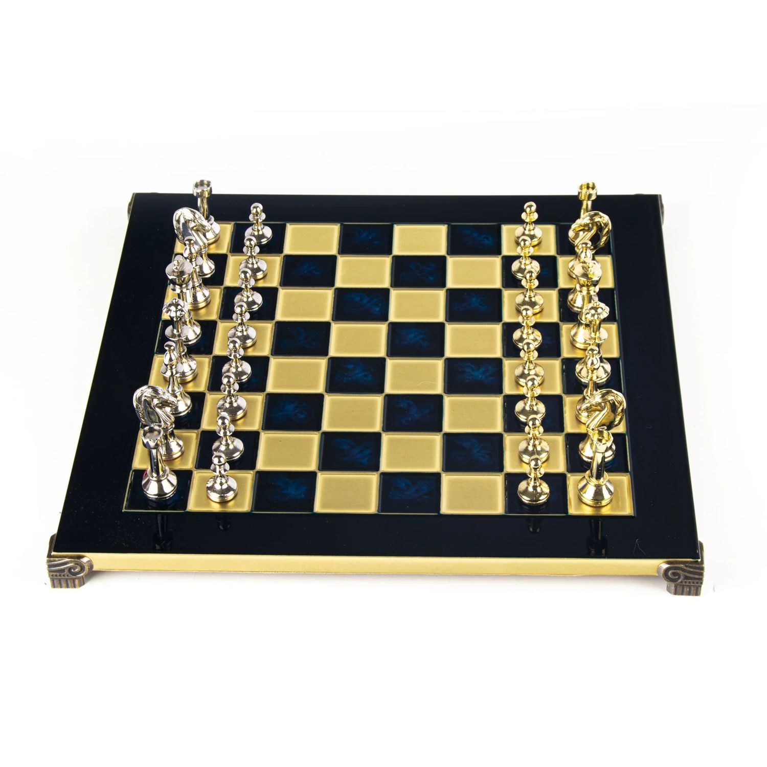 Шахматы Manopoulos Classic Metal Staunton Chess Set S34BLU