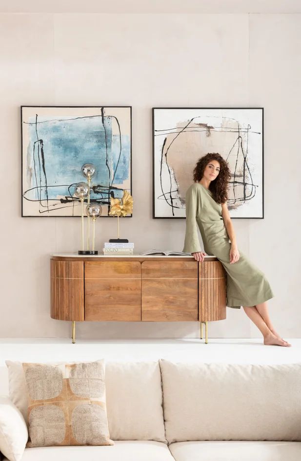 Картина KARE Gerahmtes Bild Dust Blau 54196