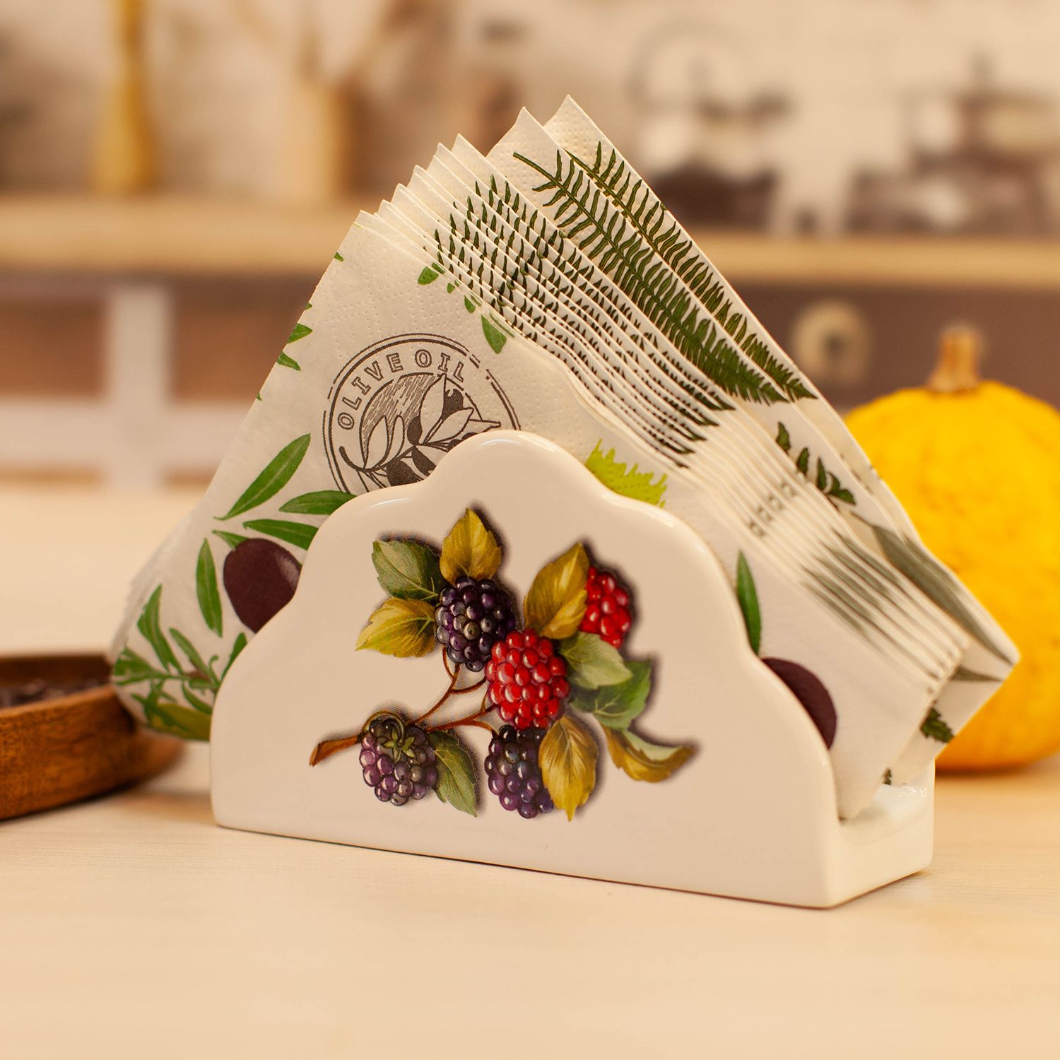 Салфетница Nuova Cer Frutti di Bosco Portatovaglioli verticale 3520-FBO