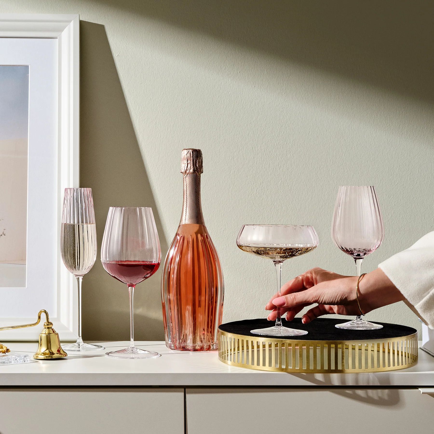 2 бокала для белого вина Nude Glass Round Up Dusty Rose Set 1204834