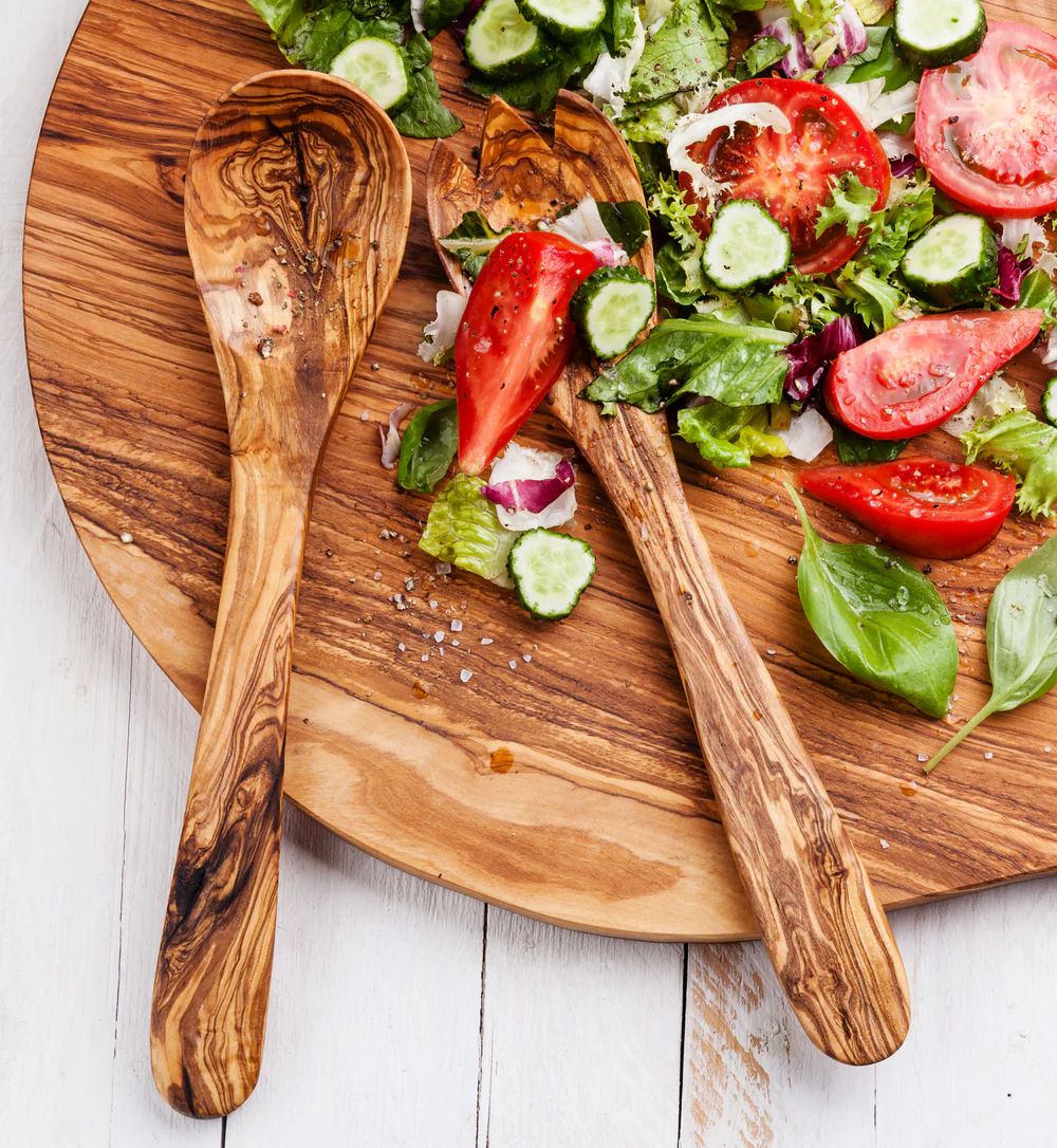 Набор для салата KitchenCraft World of Flavours Italian Olive Wood Salad Servers WFITSALSERV