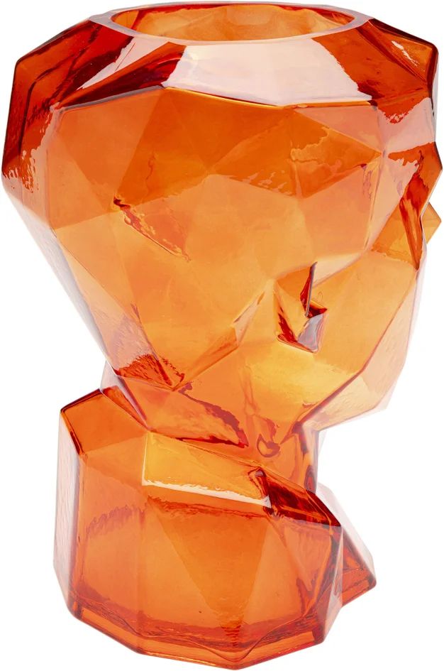 Ваза KARE Vase Prisma Face Orange 56403