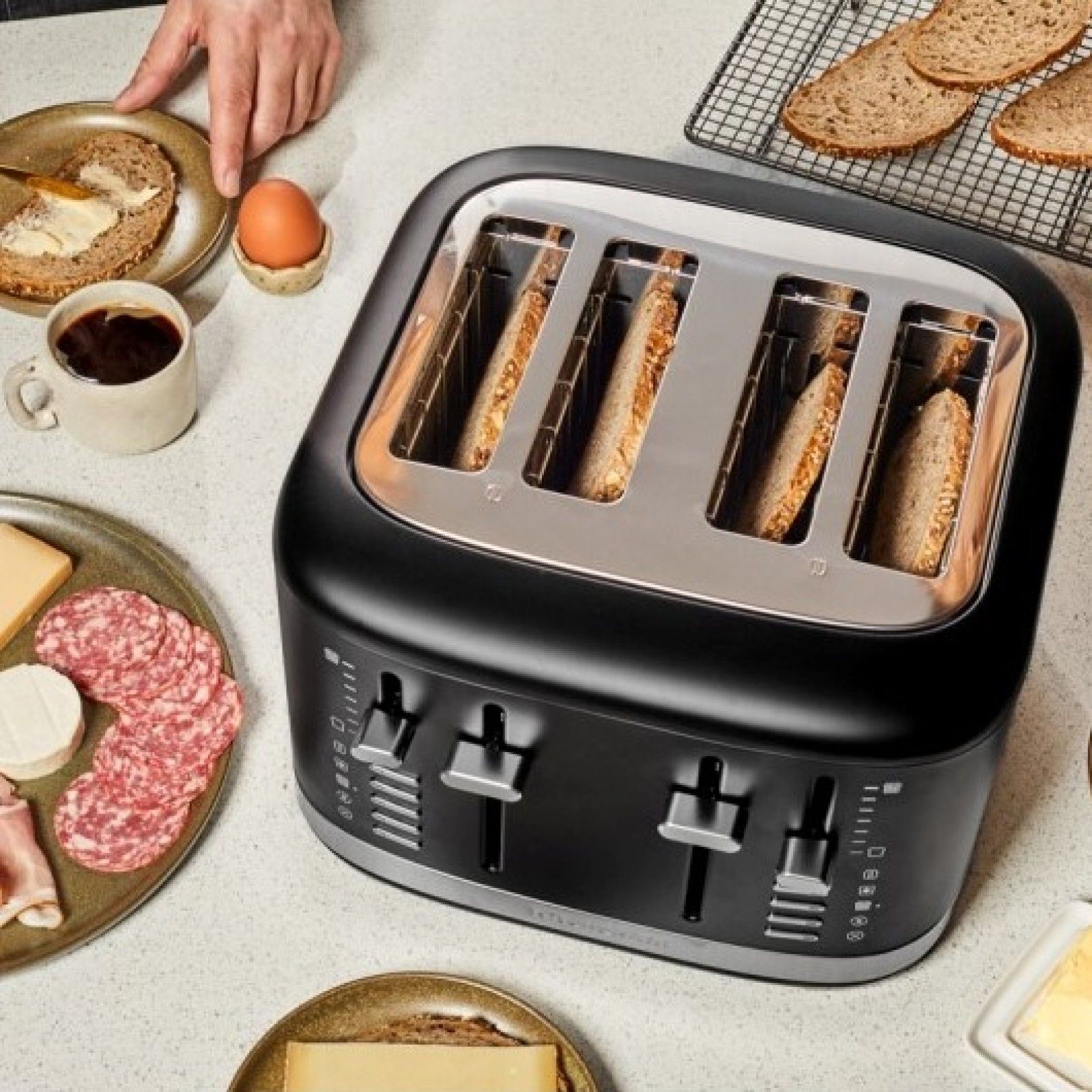 Тостер KitchenAid 4-Slice Toaster Black Matte KMT4109BM