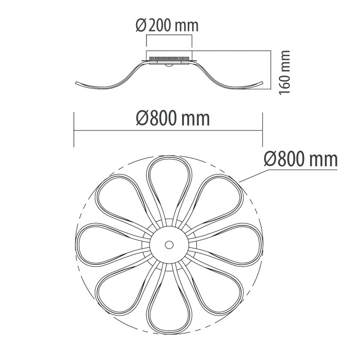 Потолочный светильник De Markt Aurich Ceiling Lamp 496017008