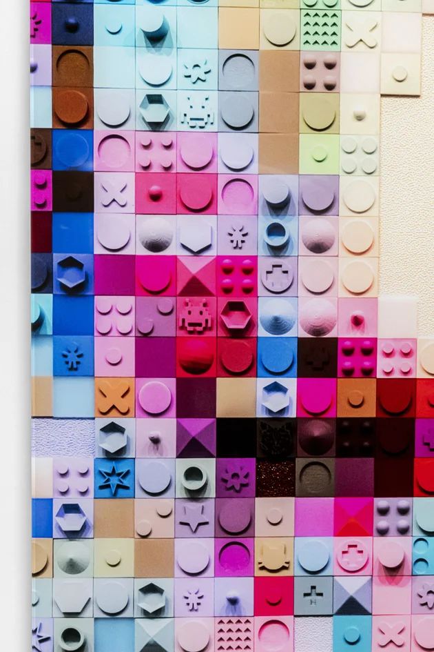 Картина KARE Bild Glas Pixel Face 56574