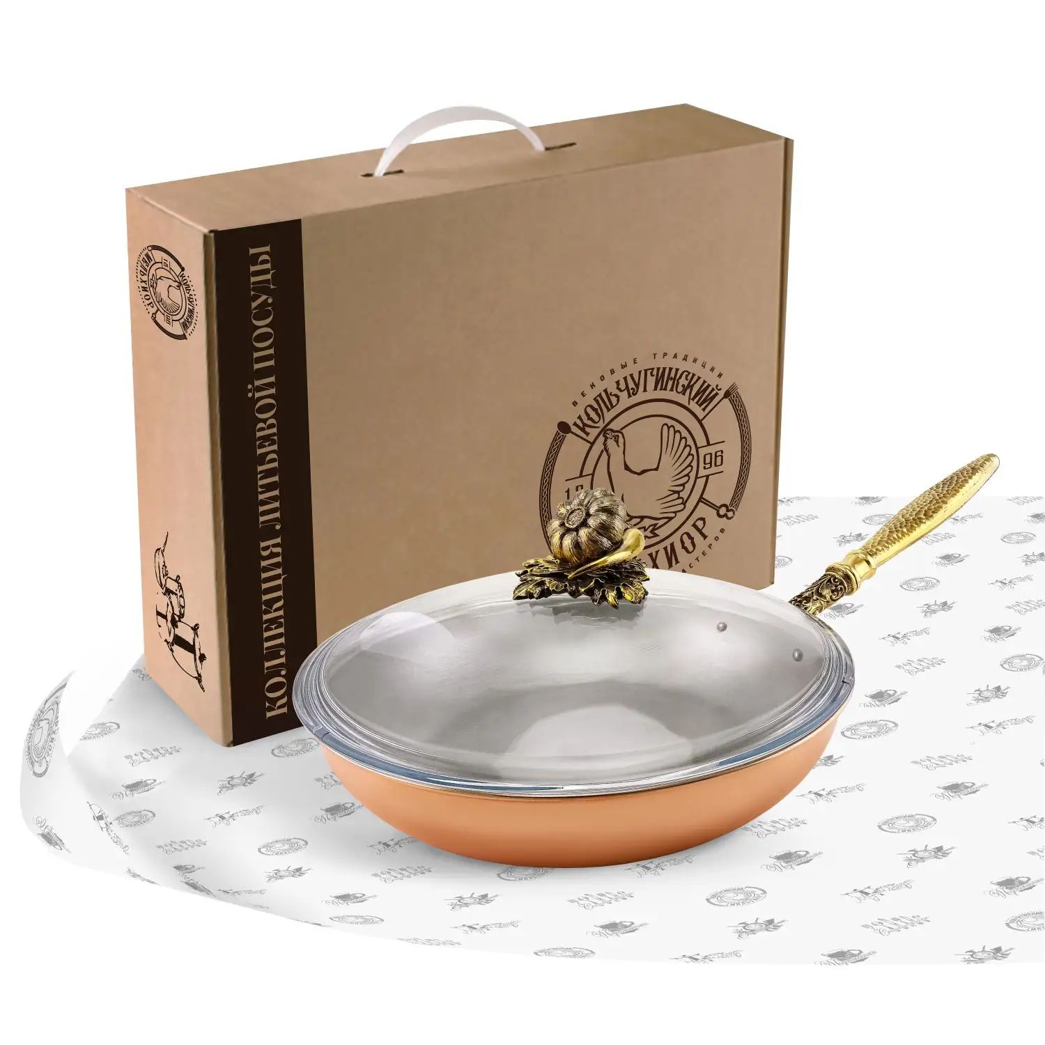 Сковорода с крышкой Кольчугинский Мельхиор KM111797