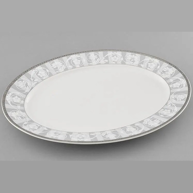 Блюдо овальное Leander Sabina Šedý Ornament 02111523-1013