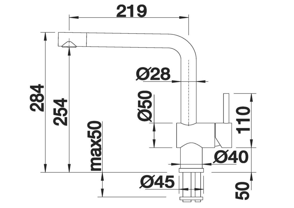 Кухонный смеситель Blanco Linus-F Galvanic Chrome 514025