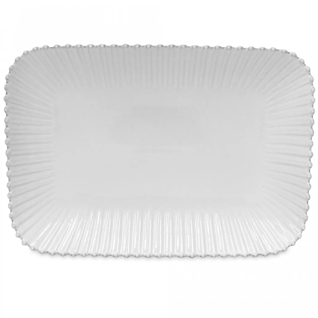 Блюдо прямоугольное Costa Nova Pearl Rectangular Platter PER403-WHI