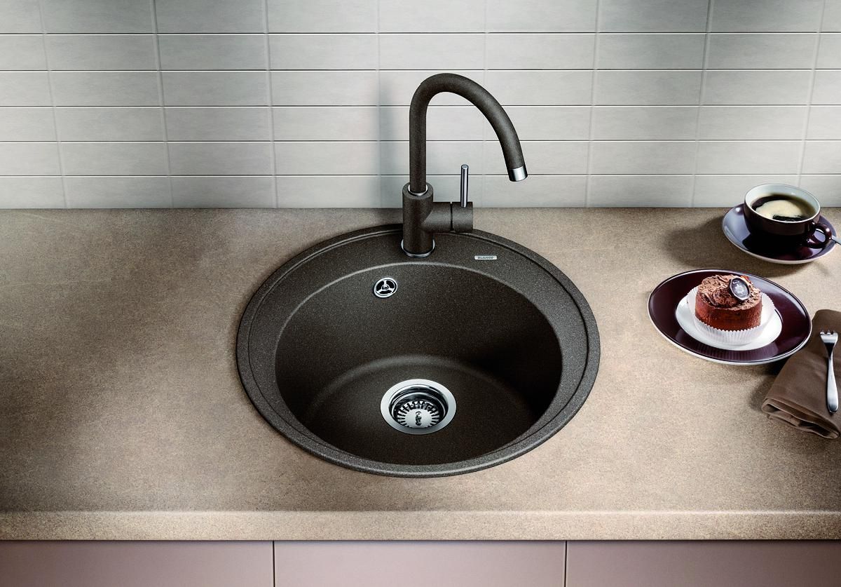 Кухонная мойка Blanco Riona 45 Silgranit Black 526095