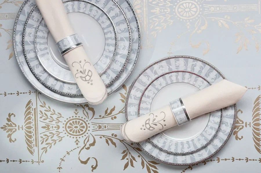 Обеденный сервиз Leander Sabina Šedý Ornament 02162021-1013