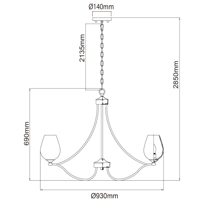 Люстра подвесная Chiaro Palermo Hanging Chandelier 386016708