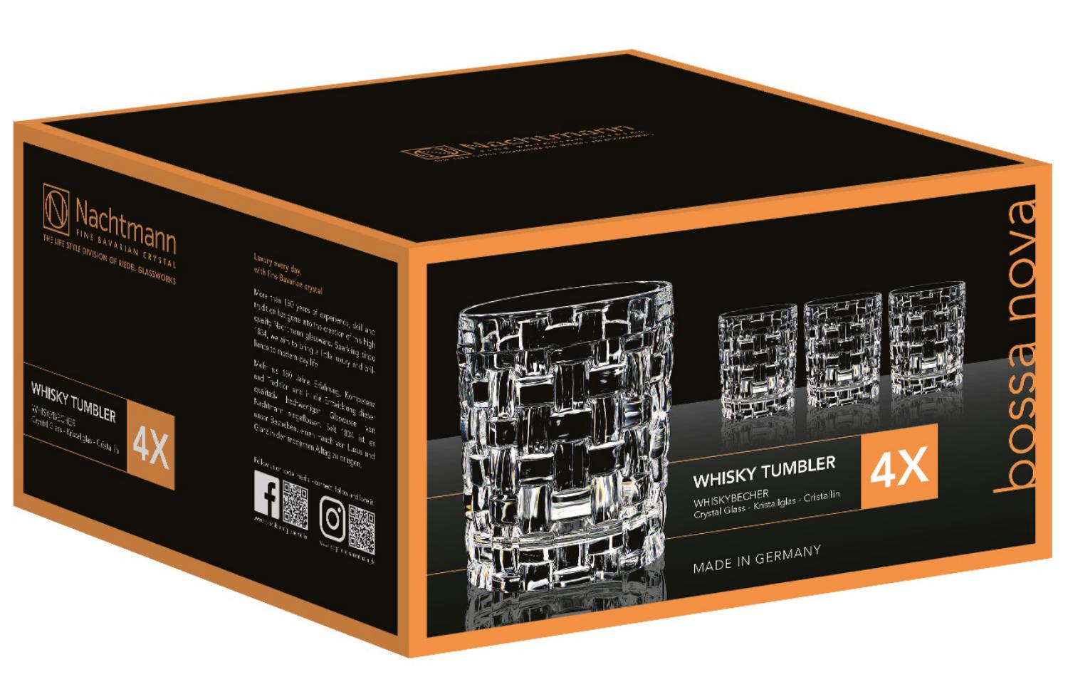 4 стакана для виски Nachtmann Bossa Nova Whisky Tumbler Set 92076