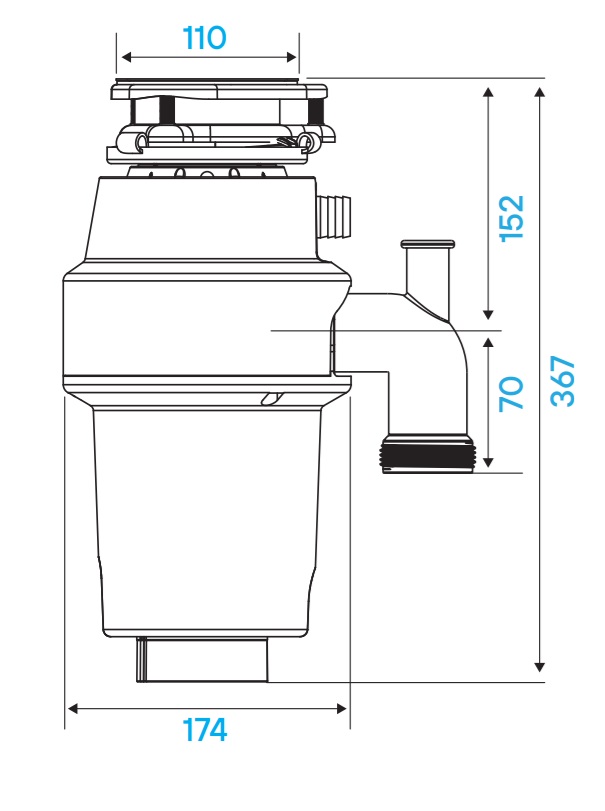 Измельчитель пищевых отходов Kuchenstern MüHLE 550