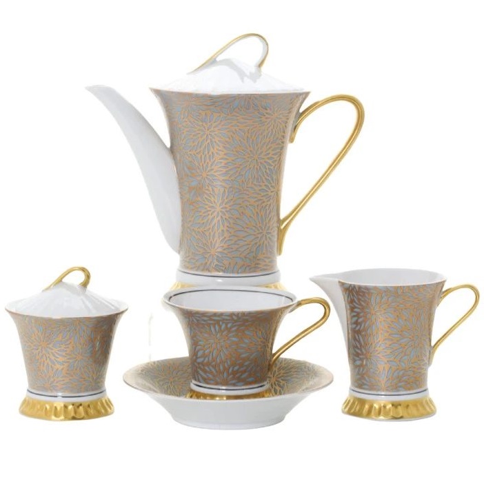 Чайный сервиз Leander Svetlana Zlaté Květiny 57160725-2241