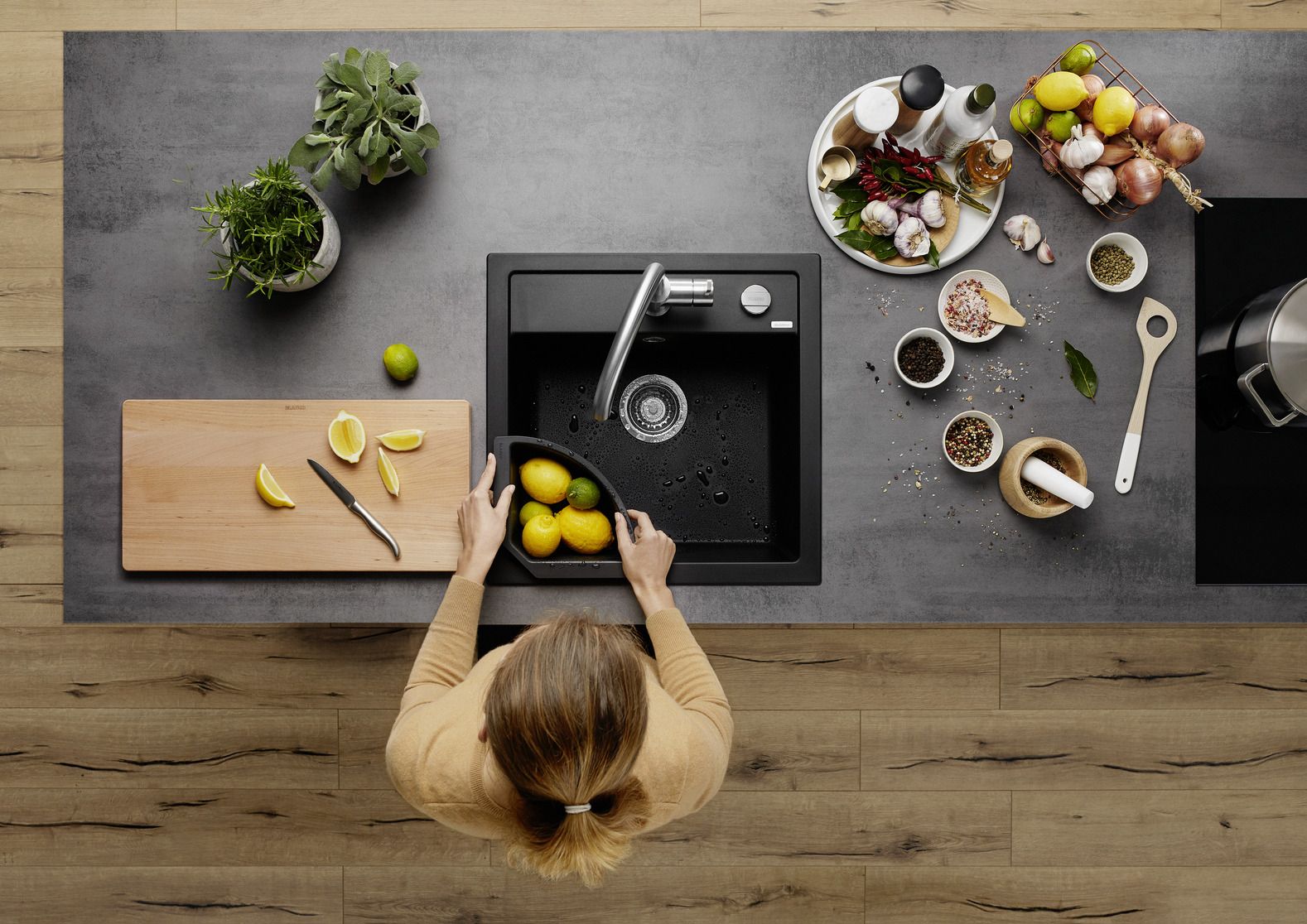 Кухонная мойка Blanco Dalago 5 Silgranit Anthracite 518521