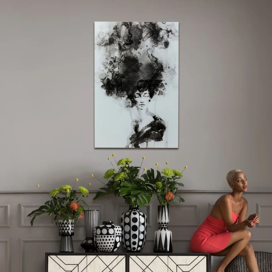 Картина KARE Glasbild Smokey Hair 53816