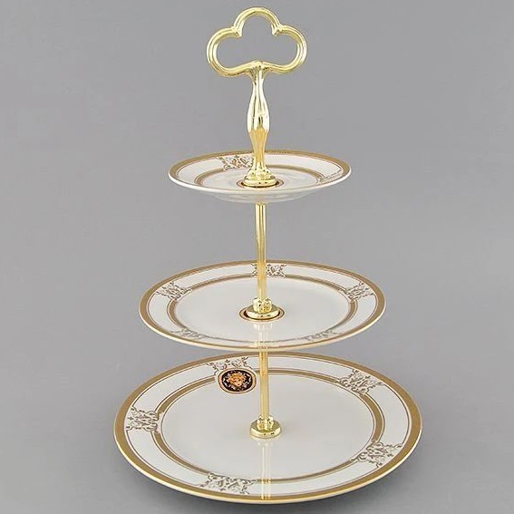Блюдо трехъярусное Leander Sabina Zlatá Medúza 02196034-A126
