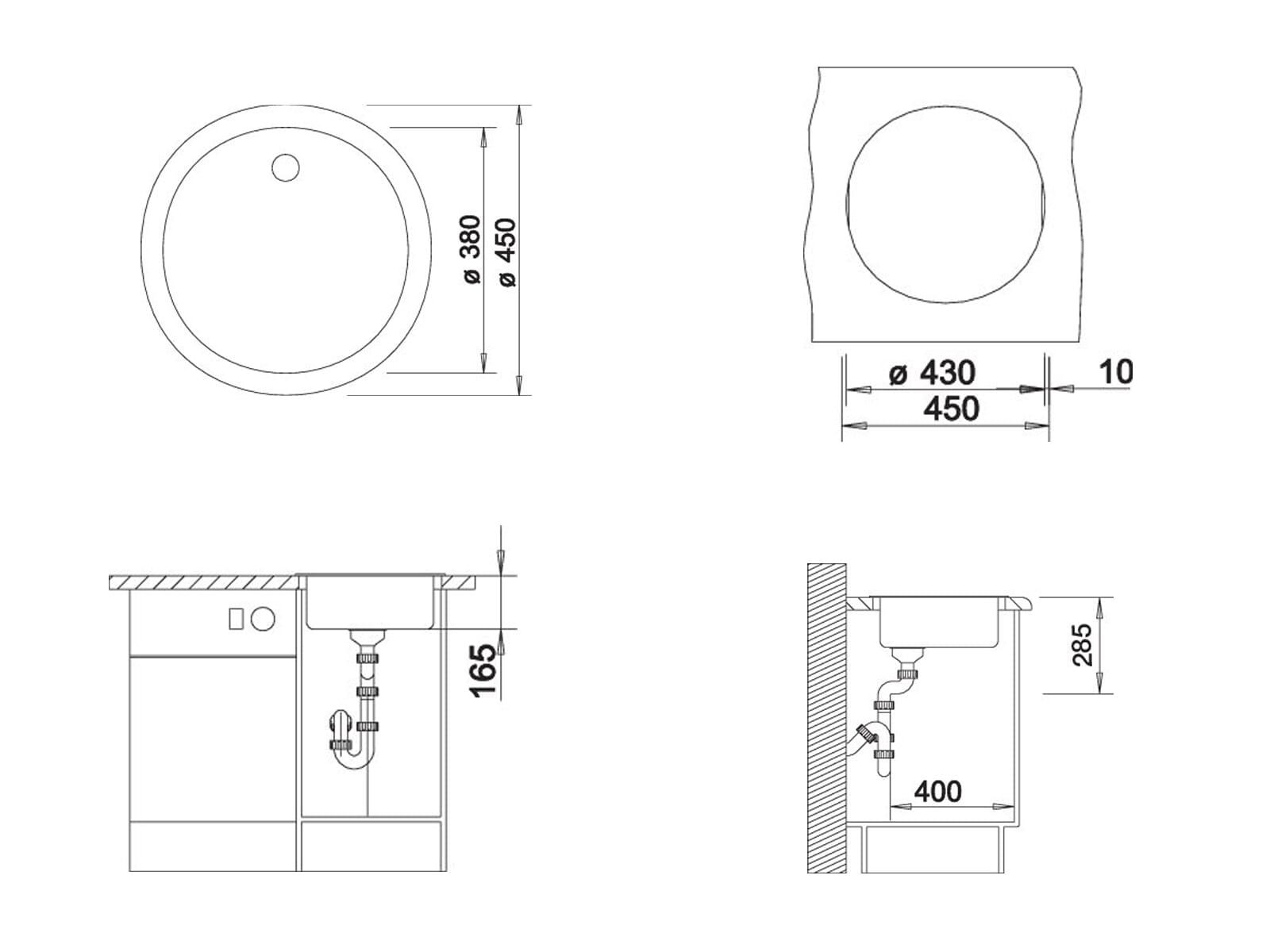 Кухонная мойка Blanco Rondo Silgranit Black 525959