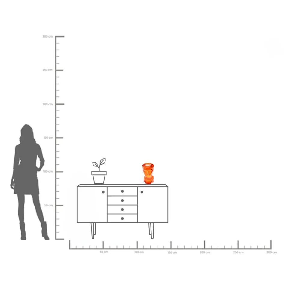 Ваза KARE Vase Prisma Face Orange 56403