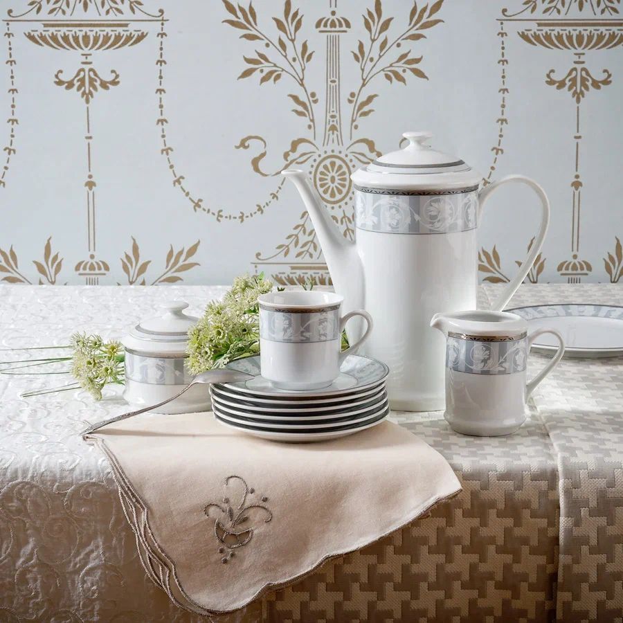 Кофейный сервиз Leander Sabina Šedý Ornament 02160714-1013