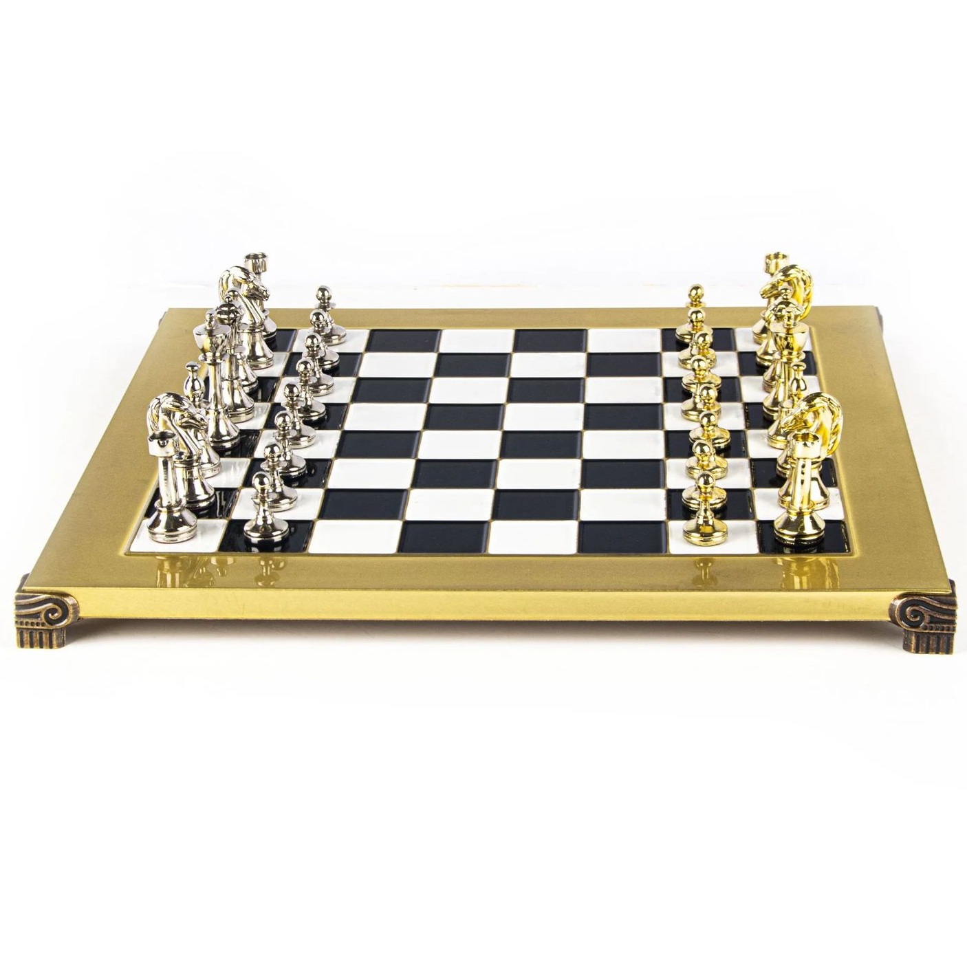 Шахматы Manopoulos Classic Metal Staunton Chess Set S34BLA