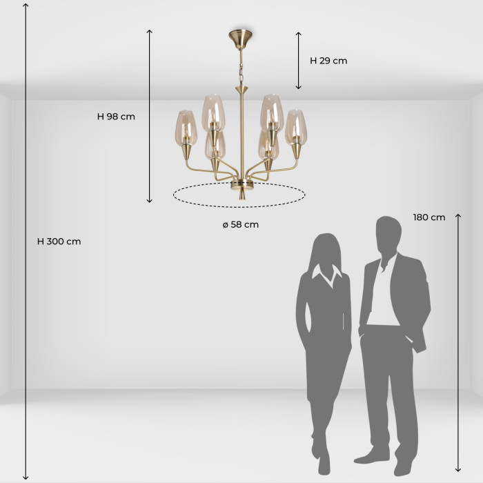 Люстра подвесная MW-Light Ella Hanging Chandelier 483015606