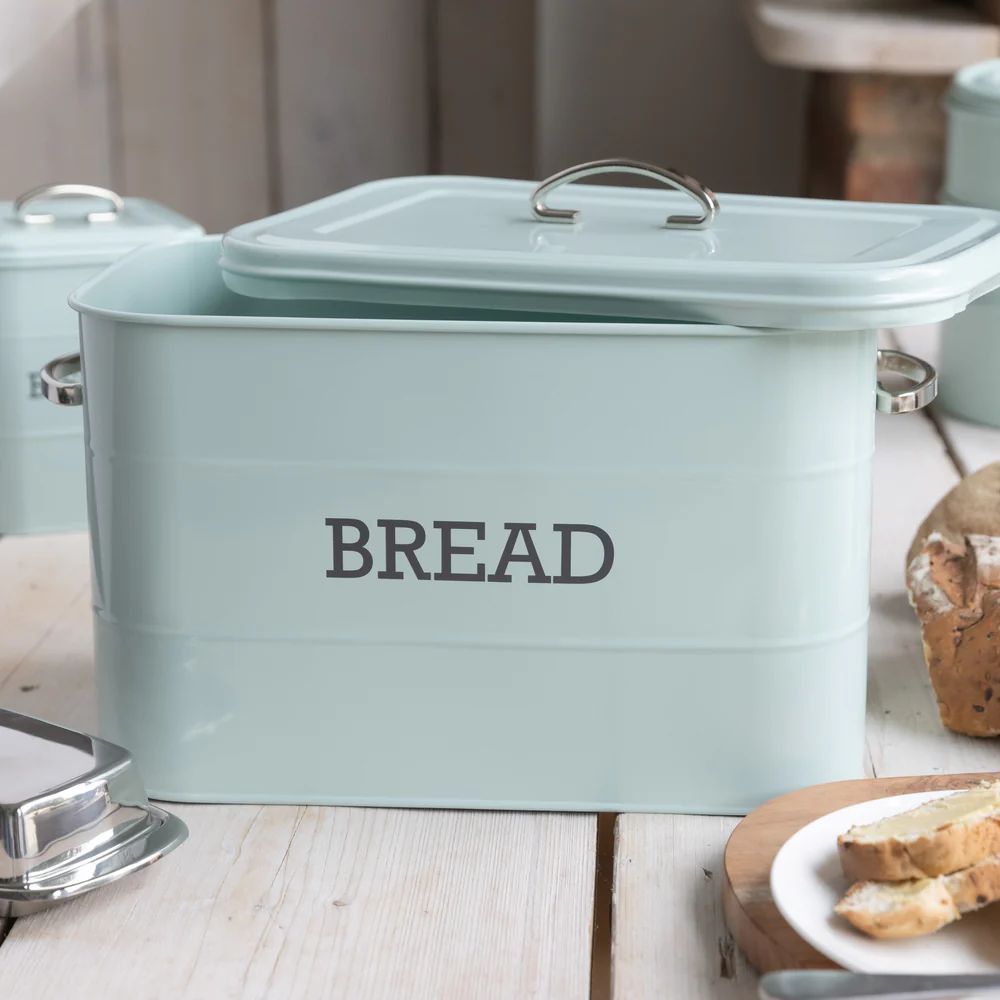 Хлебница KitchenCraft Living Nostalgia Vintage Blue Bread Bin LNBBINBLU