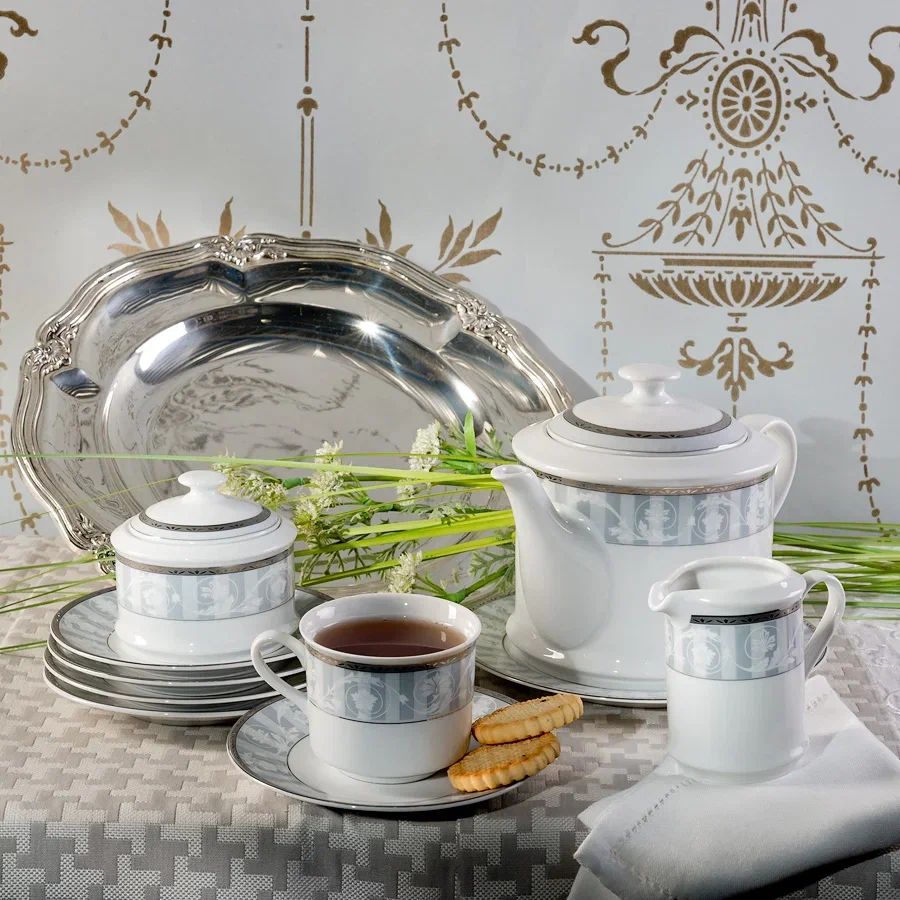Чайный сервиз Leander Sabina Šedý Ornament 02160725-1013