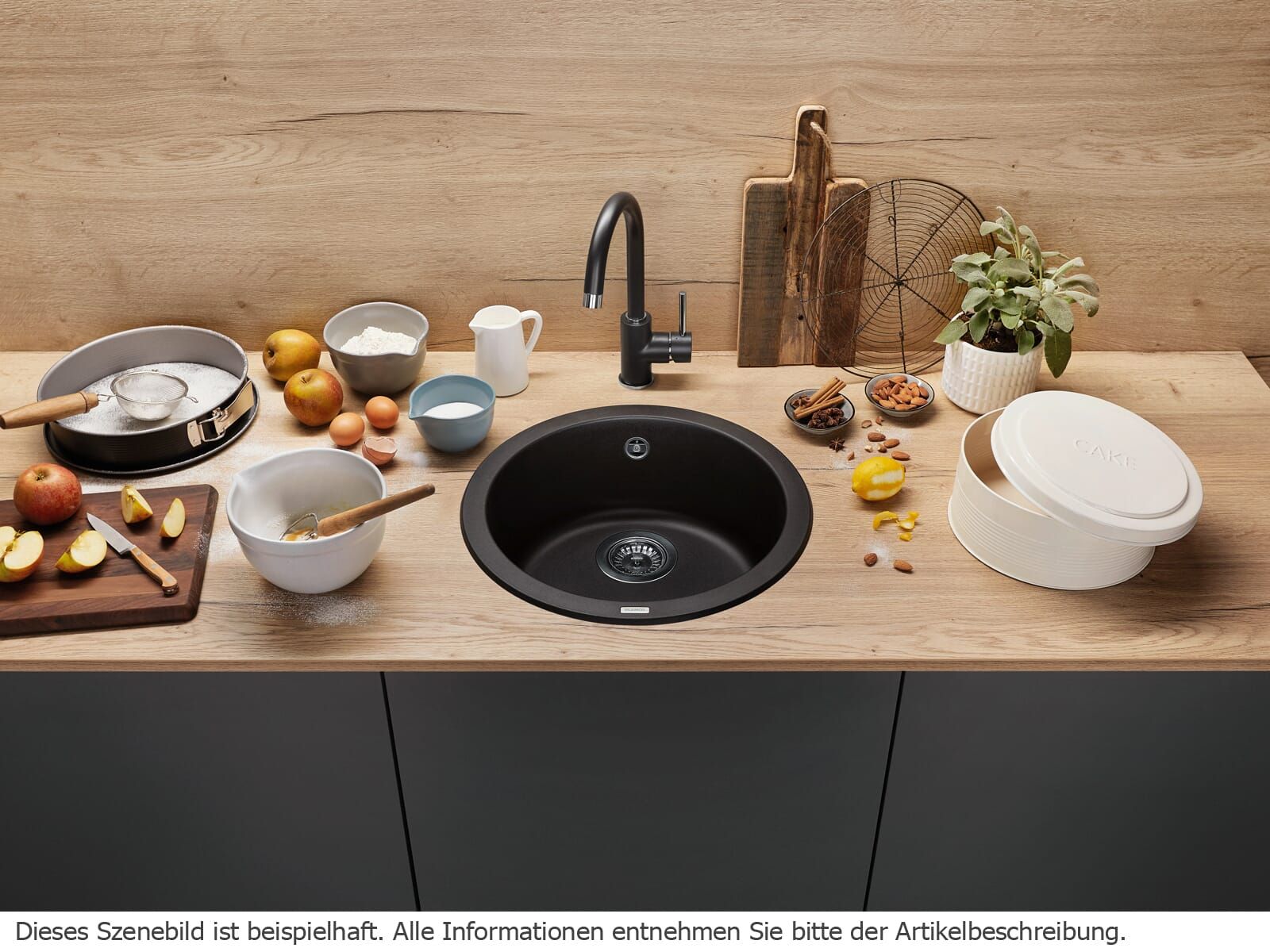 Кухонная мойка Blanco Rondo Silgranit Black 525959