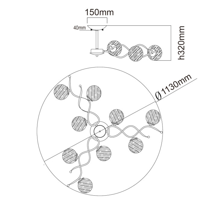 Люстра потолочная MW-Light Olivia Ceiling Chandelier 306012709